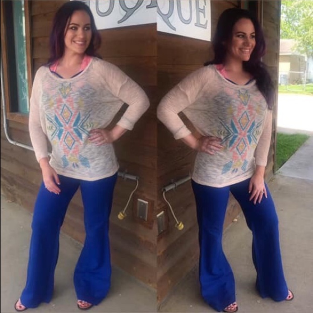 Aztec Loose Knit Fun Top